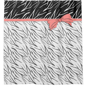 Cortina Para Box Pele de zebra estrias de couro branco preto, de ti