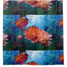 Cortina Para Box Peonies Under Water