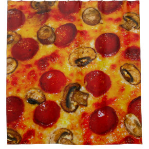 Cortina Para Box Pepperoni e Mushroom Pizza