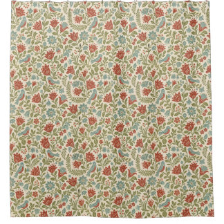 Cortina Para Box Pequeno Botânico Floral