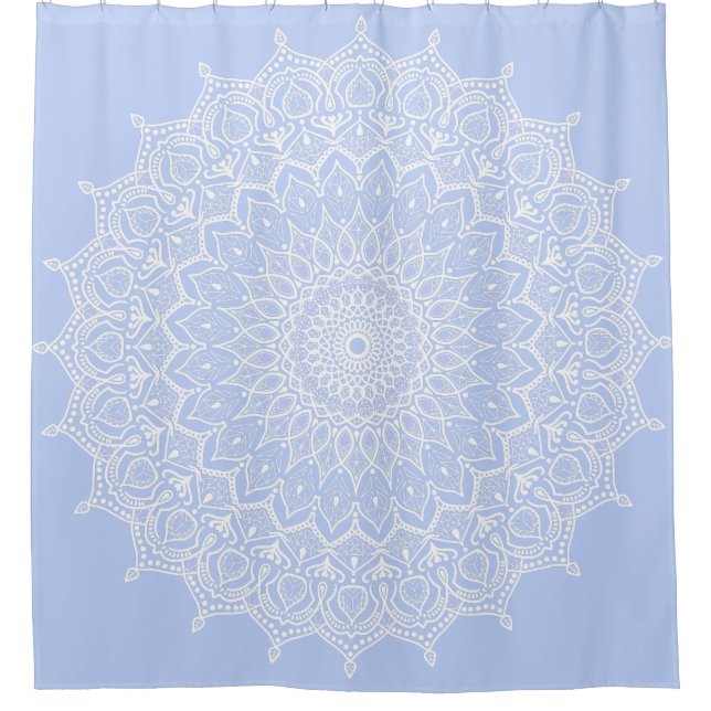 Cortina Para Box Periwinkle Mandala - Bora em Juniper Berry (Frente)