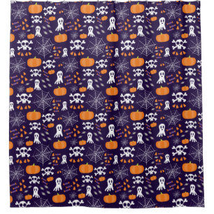 Cortina Para Box Personagens Divertidos e Assustadores de Halloween