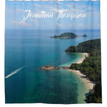 Personalizar foto do oceano Azul-água céu azul