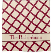 Personalized Burgundy Cream Lattice Elegant Chic