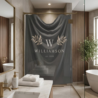 Cortina Para Box Personalized Monogram Shower Curtain with Name