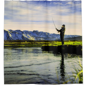 Cortina Para Box Pesca Mountain Lake Fish
