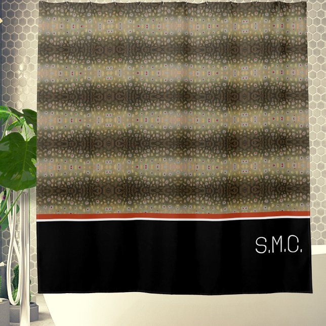 Cortina Para Box Pescador Brook Peixes Azeitona Pasta Branca (Criador carregado)