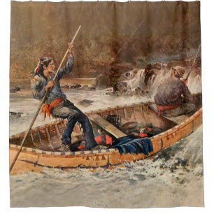 Cortina Para Box “Pescando Trutas” Arte Ocidental por Frank Feller