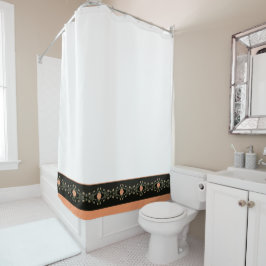 Cortina Para Box Pêssego Branco E Verde