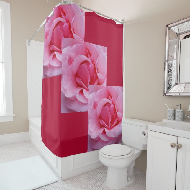 Cortina Para Box Pétalas de rosa rosa (In Situ)