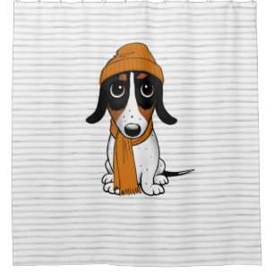 Cortina Para Box Piebald Dachshund Hipster