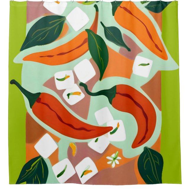 Cortina Para Box Pilhas e Cubos de Gelo (Frente)