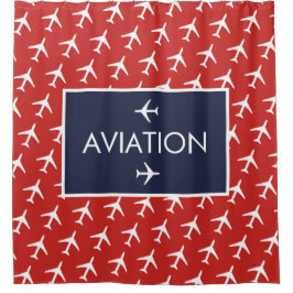 Cortina Para Box Piloto de avião de avião de avião branco Funky