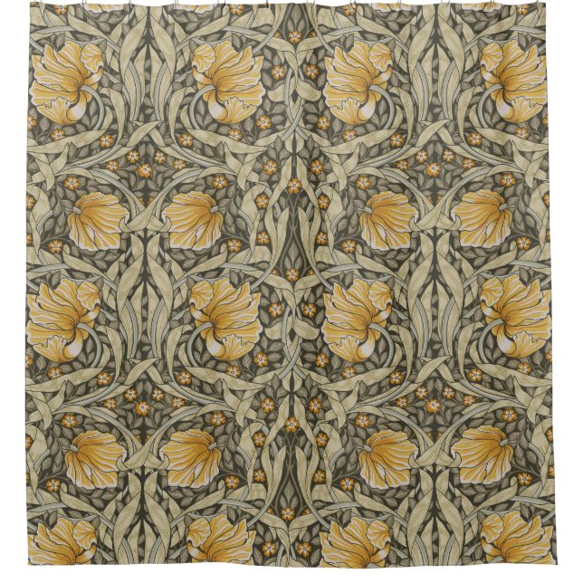 Cortina Para Box Pimpernel amarelo,william Morris,art nouveau (Frente)