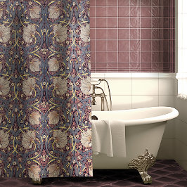 Cortina Para Box Pimpernel Dusty Blue & Pink William Morris