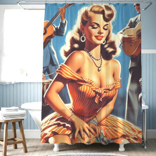 Cortina Para Box Pin-up Retro Salsa