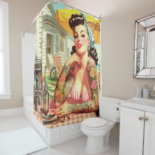 Cortina Para Box Pin-up Vintage Old School