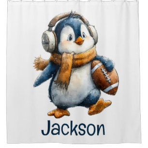 Cortina Para Box Pinguim de Futebol de Inverno Personalizado para C