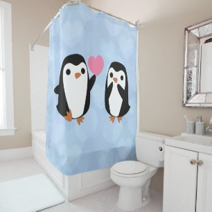 Cortina Para Box Pinguins apaixonados