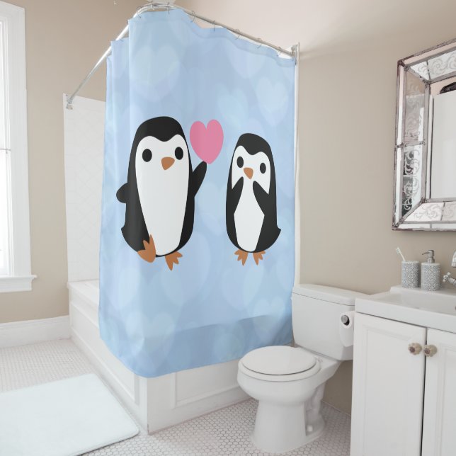 Cortina Para Box Pinguins apaixonados (In Situ)