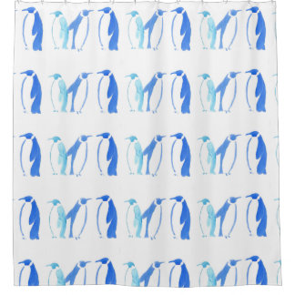Cortina Para Box Pinguins azuis