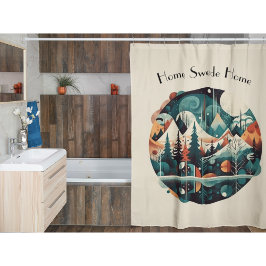 Cortina Para Box Pinheiros e picos nórdicos, personalizados
