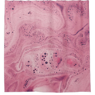 Cortina Para Box Pink and black floral textile