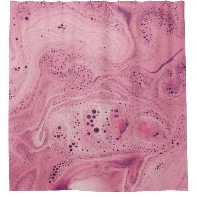 Cortina Para Box Pink and black floral textile (Frente)