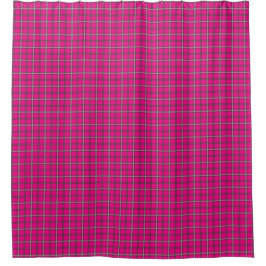 Cortina Para Box Pink Black White Plaid Shower Curtain