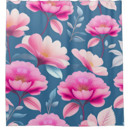 CORTINA PARA BOX PINK FLORAL ROMÂNTICO