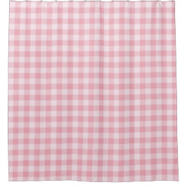 Cortina Para Box Pink Gingham Pattern Girly Check Plaid Checkered