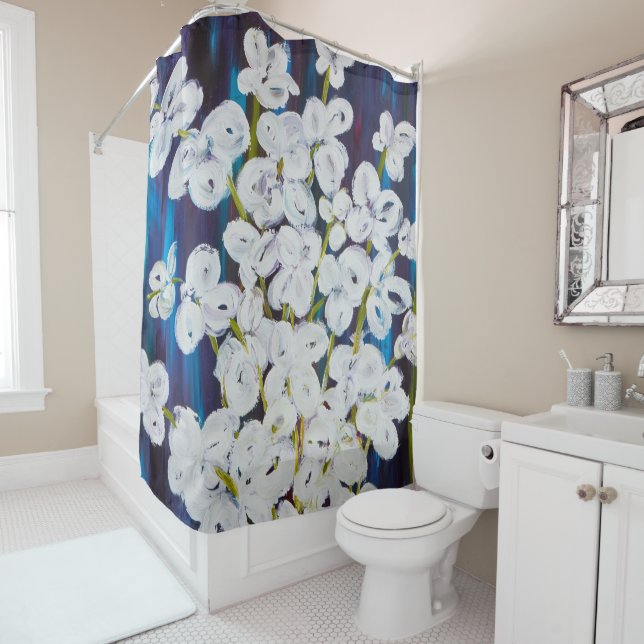 Cortina Para Box Pinstripes Abstrato Orchid (In Situ)