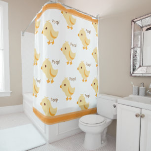 Cortina Para Box Pintinho Amarelo-Cinto