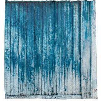 Cortina Para Box Pintor azul pálido, esmaecido, de madeira verde-cu
