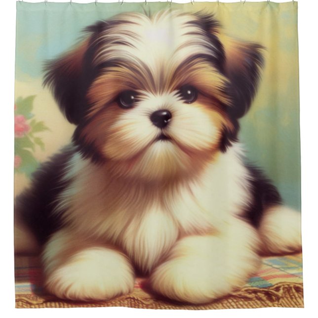 Cortina Para Box Pintor Cute Shih-Tzu (Frente)