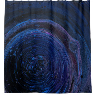 Cortina Para Box Pintor de abstrato de púrpura e marrom