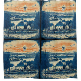 Cortina Para Box Pintura a óleo em paisagens marítimas n.o 1