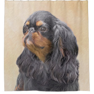 Cortina Para Box Pintura do Spaniel Inglês Toy Arte Animal Original