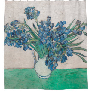 Cortina Para Box Pintura Impressionista Vaso de Íris de Van Gogh