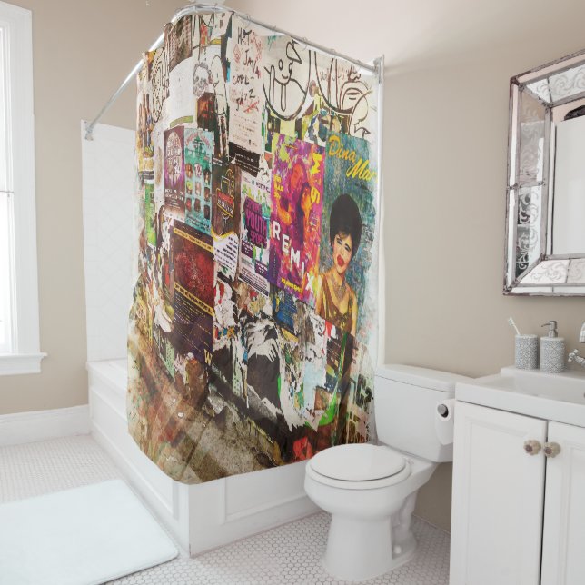 Cortina Para Box Pintura mural, quadro de mensagens, mercado de (In Situ)