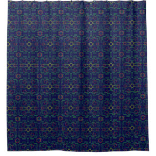 Cortina Para Box Pipoca Anime Azul Geométrico Elegante Sofisticado
