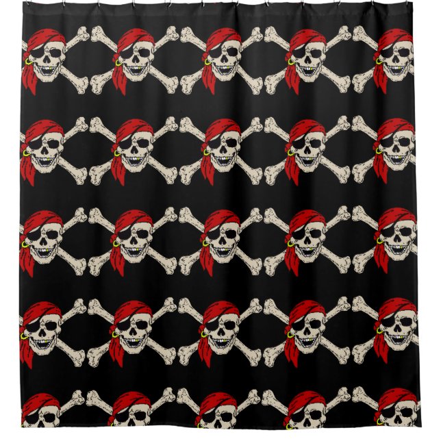 Cortina Para Box Pirate Jolly Roger (Frente)