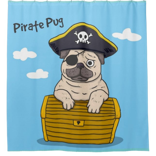 Cortina Para Box Pirate Pug (Frente)