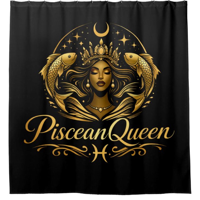 Cortina Para Box Piscean Queen Face Shower Curtain (Frente)