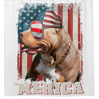 Cortina Para Box pitbull 4 da bandeira americana bandana pit bull c