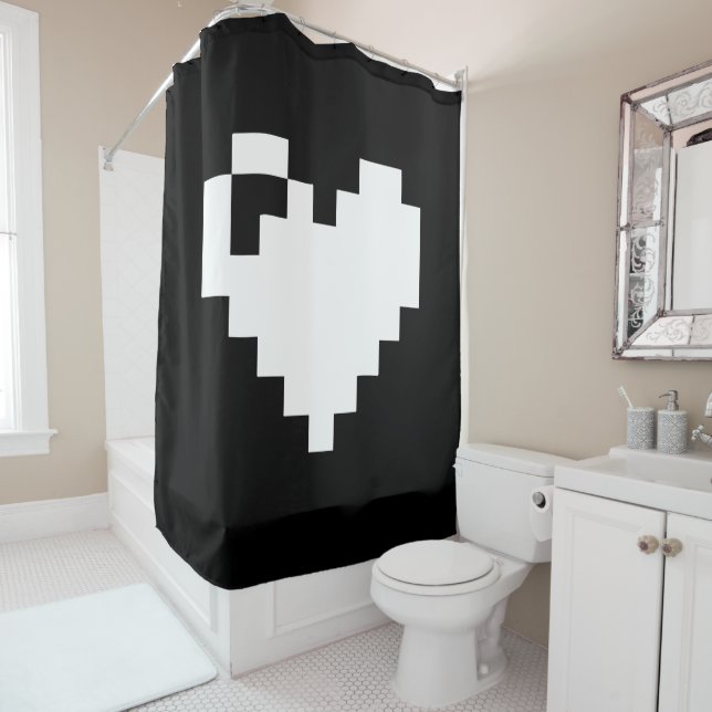 Cortina Para Box Pixel Heart 8 bits (In Situ)