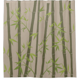 Cortina Para Box Plantas de Bambu Verde Natural