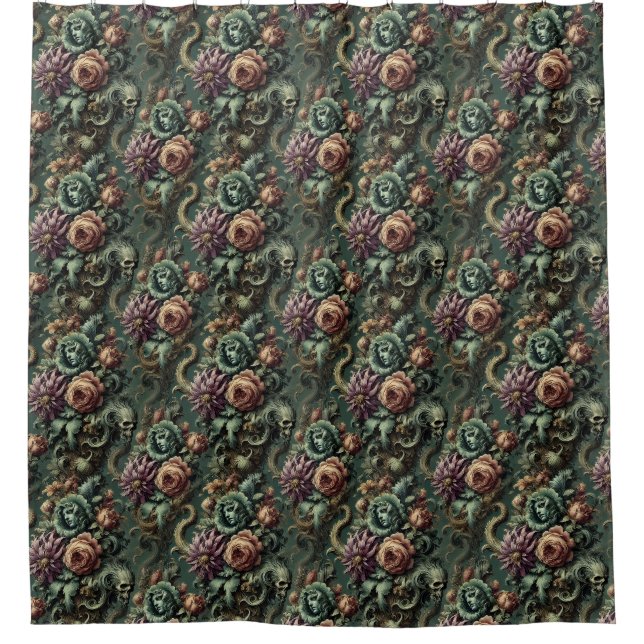 Cortina Para Box Plantas e Pandemónio - Barroco Gótico (Frente)