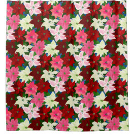 Cortina Para Box Poinsettias Christmas