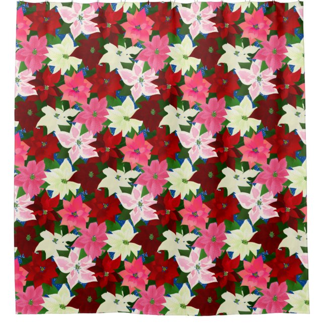 Cortina Para Box Poinsettias Christmas (Frente)
